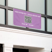 Bannière de code QR personnalisée Texte et couleur (Bâtiment extérieur)
