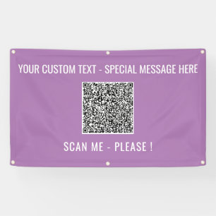 Bannière de code QR personnalisée Texte et couleur