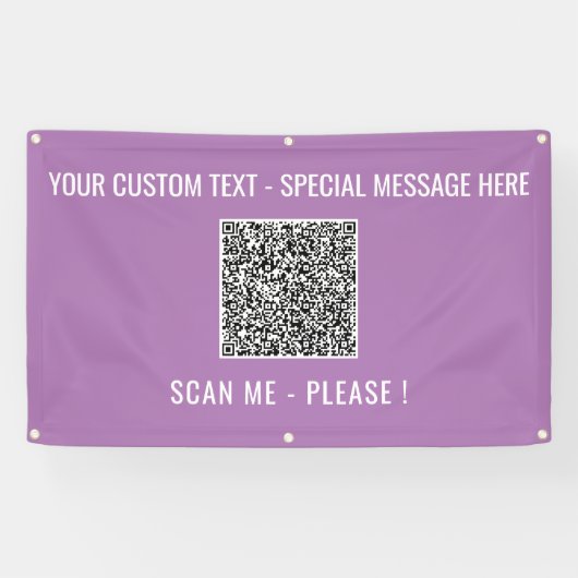 Bannière de code QR personnalisée Texte et couleur (Horizontal)