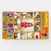 Bannière de collage photo d'anniversaire personnal (Horizontal)