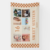 Bannière de collage photo de fête d'anniversaire p (Verticale)