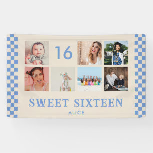 Bannière de collage photo pour anniversaire Sweet