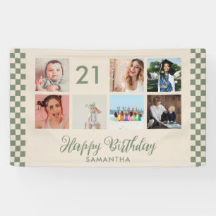 Bannière de collage photo pour fête d'anniversaire