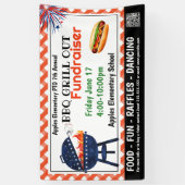 Bannière de collecte de fonds de grillade BBQ | PT (Vertical)