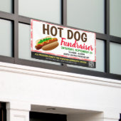 Bannière de collecte de fonds Hot Dog avec code qr (Bâtiment extérieur)