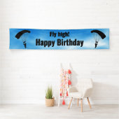 Bannière de conception de parachutisme en Skydivin (En situation)