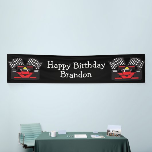 Bannière de conception de voitures de course (Salon professionnel)