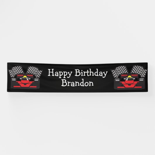 Bannière de conception de voitures de course (Horizontal)