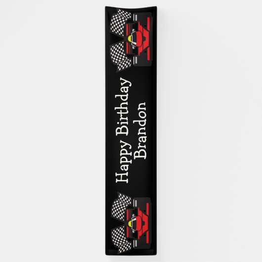 Bannière de conception de voitures de course (Vertical)