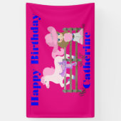 Bannière de cow-girl de joyeux anniversaire (Vertical)