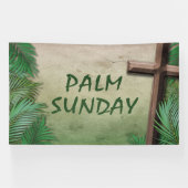 Bannière de culte du dimanche des Rameaux avec cro (Horizontal)