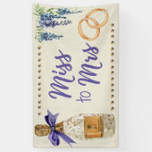 Bannière de décoration de mariage pour la mariée M (Vertical)