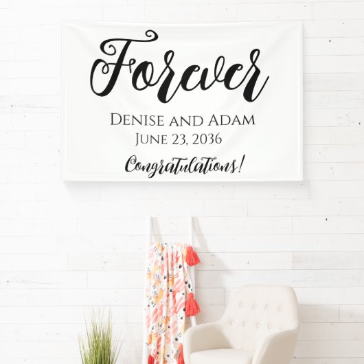 Bannière de décoration de réception de mariage (Insitu)