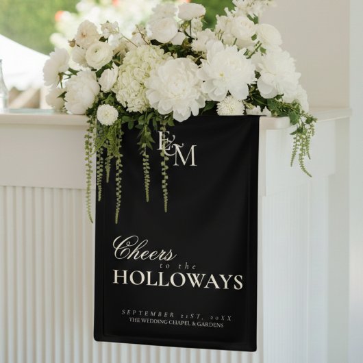 Bannière de décoration de réception de mariage d'a