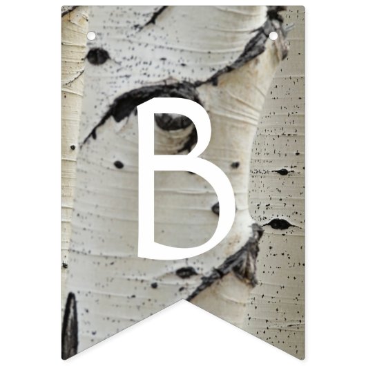 Bannière de décoration en bois de bouleau rustique (Deuxième drapeau)