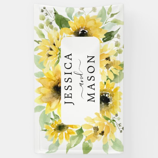 Bannière de décorations Mariages de tournesol (Vertical)