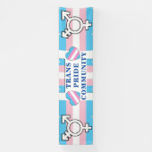 Bannière de défilé communautaire Trans Pride (Verticale)