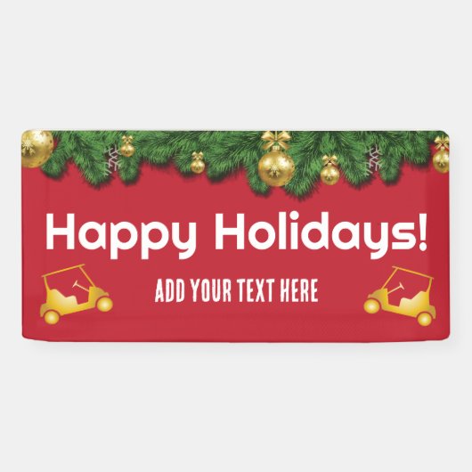 Bannière de défilé de la voiturette de Noël (Horizontal)