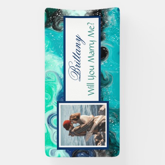 Bannière de demande en mariage personnalisée avec (Verticale)