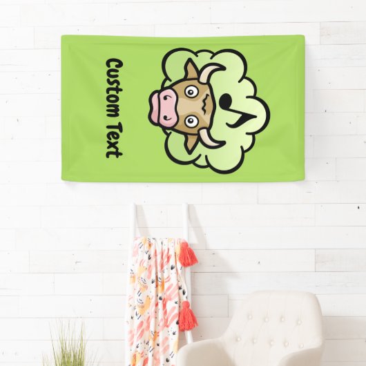 Bannière de dessin au méthane de vache (En situation)