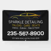 Bannière de detailing de voiture professionnelle (Horizontal)