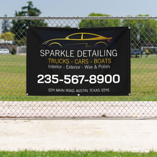Bannière de detailing de voiture professionnelle (Insitu)