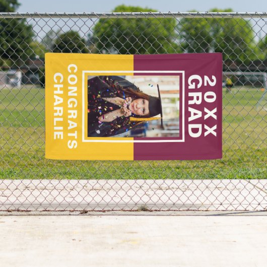 Bannière de diplôme en deux tons (En situation)