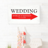 Bannière de direction de mariage personnalisée (En situation)