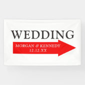 Bannière de direction de mariage personnalisée (Horizontal)