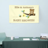 Bannière de douche d'abeille et d'ours de miel (Salon professionnel)