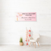 Bannière de douche de bébé de cigogne de la (En situation)