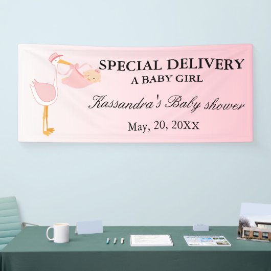 Bannière de douche de bébé de cigogne de la (Salon professionnel)