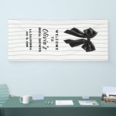 Bannière de douche de mariée, mariage de ruban noi (Salon professionnel)
