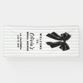 Bannière de douche de mariée, mariage de ruban noi (Horizontal)