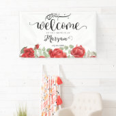 Bannière de douche musulmane moderne Red Rose (En situation)