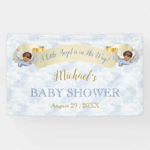 Bannière de douche Petits Anges Ailes Bleues