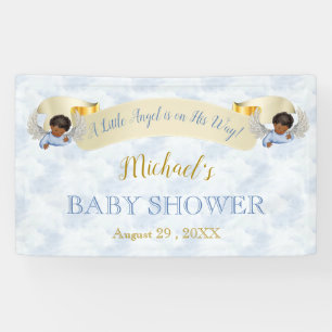 Bannière de douche Petits Anges Ailes Bleues