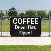 Bannière de Drive-Thru Ouvert pour le CAFE ! (Insitu)