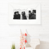Bannière de faire-part de mariage Noir & Blanc – R (Insitu)