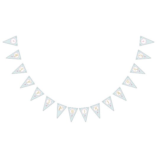 Bannière de fanion d'anniversaire de Flamant rose (Tout)