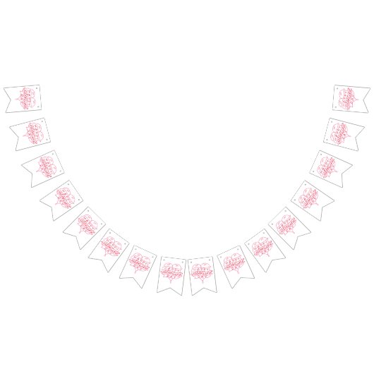 Bannière de fanions Joyeuse Saint-Valentin (Tout)