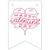 Bannière de fanions Joyeuse Saint-Valentin (Deuxième drapeau)