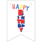 Bannière de fanions Joyeux Anniversaire Color Remi (Premier drapeau)