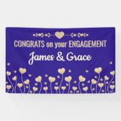 Bannière de félicitations de fiançailles personnal (Horizontal)