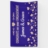 Bannière de félicitations de fiançailles personnal (Vertical)