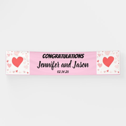 Bannière de félicitations de mariage pour la Saint (Horizontal)