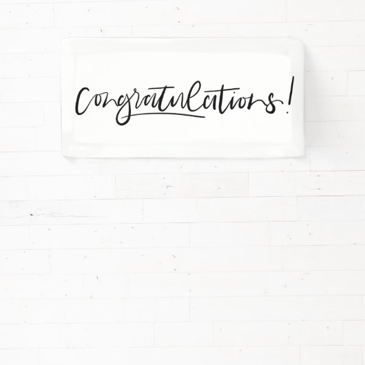 Bannière de félicitations manuscrites minimale (Insitu)