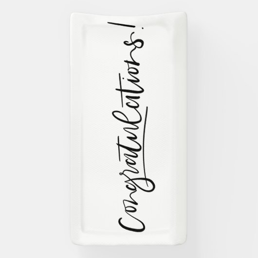 Bannière de félicitations manuscrites minimale (Verticale)