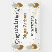 Bannière de Félicitations pour Diplômé avec Nom (Vertical)