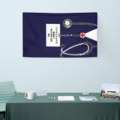 Bannière de félicitations pour la remise des diplô (Salon professionnel)